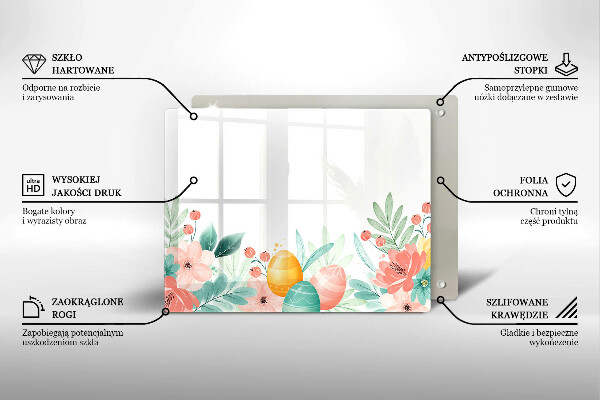 Tocător din sticlă Ouă de Paște