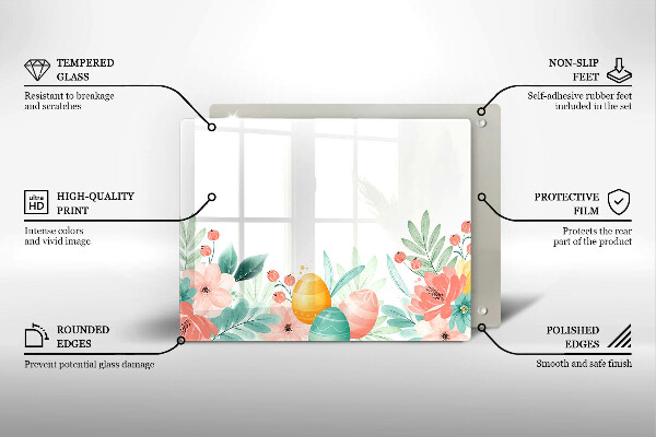 Tocător din sticlă Ouă de Paște