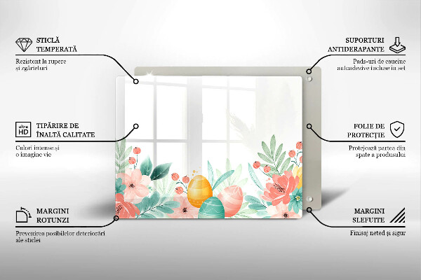 Tocător din sticlă Ouă de Paște