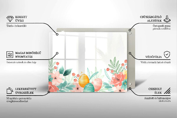 Tocător din sticlă Ouă de Paște