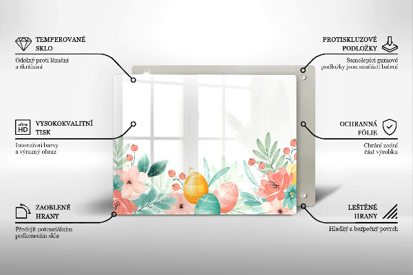 Tocător din sticlă Ouă de Paște