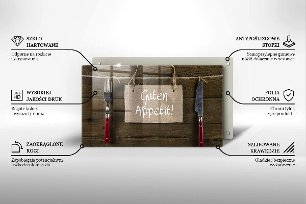 Tocător din sticlă Guten Apetit