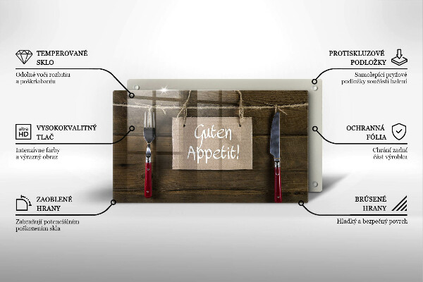 Tocător din sticlă Guten Apetit