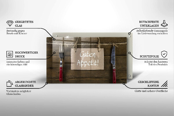 Tocător din sticlă Guten Apetit