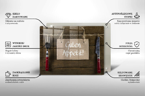 Tocător din sticlă Guten Apetit