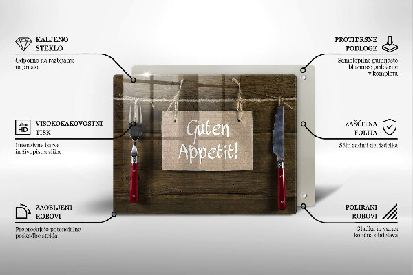 Tocător din sticlă Guten Apetit