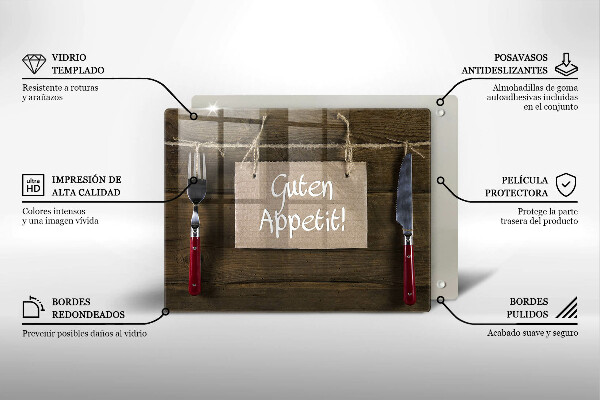 Tocător din sticlă Guten Apetit