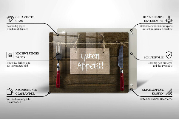 Tocător din sticlă Guten Apetit