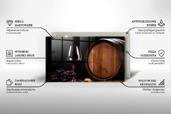 Tocător din sticlă Pahar de vin butoi