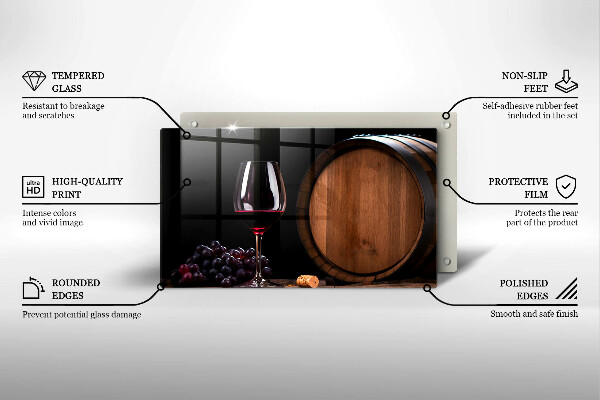 Tocător din sticlă Pahar de vin butoi