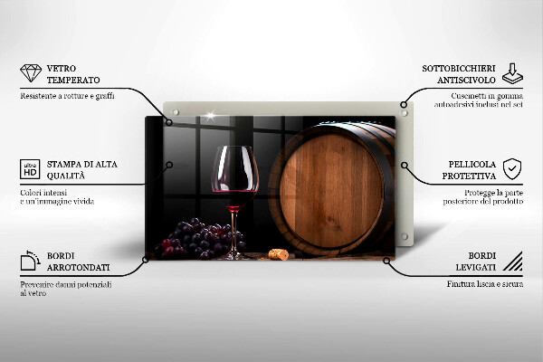 Tocător din sticlă Pahar de vin butoi