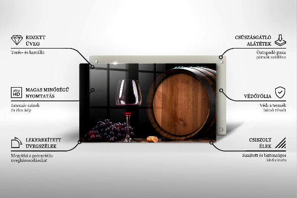 Tocător din sticlă Pahar de vin butoi