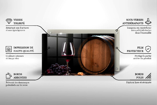 Tocător din sticlă Pahar de vin butoi