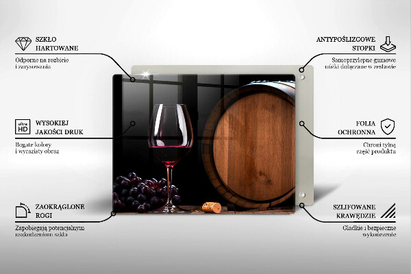 Tocător din sticlă Pahar de vin butoi