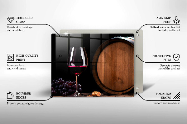 Tocător din sticlă Pahar de vin butoi