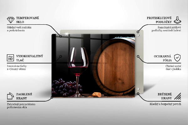 Tocător din sticlă Pahar de vin butoi