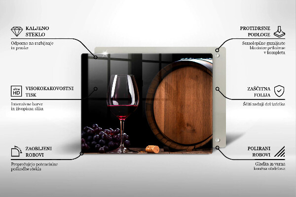 Tocător din sticlă Pahar de vin butoi