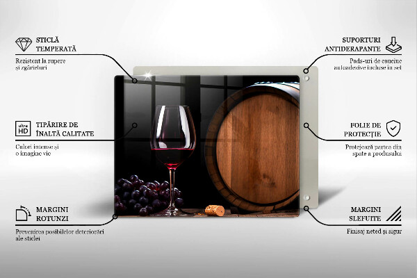 Tocător din sticlă Pahar de vin butoi