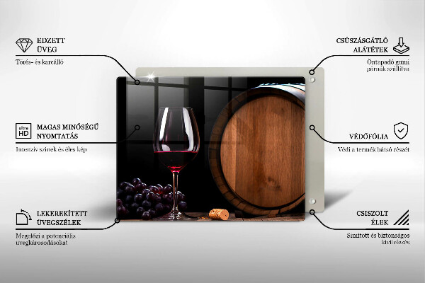 Tocător din sticlă Pahar de vin butoi