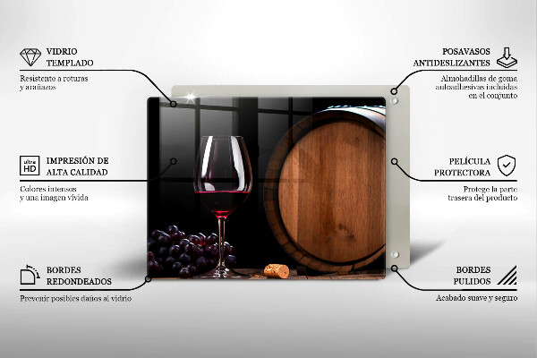 Tocător din sticlă Pahar de vin butoi