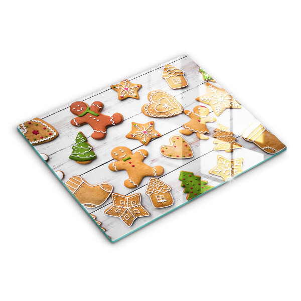 Tocător din sticlă Turtă dulce de Crăciun