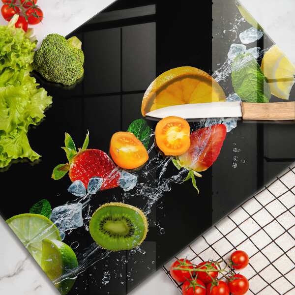 Tocător din sticlă Fructe în apă