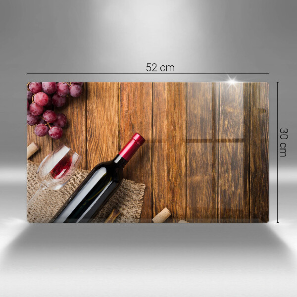 Tocător din sticlă O sticlă de vin roșu