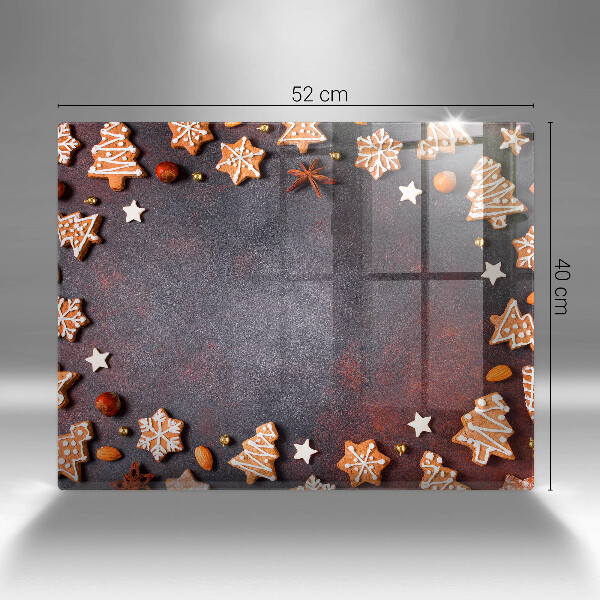 Tocător din sticlă Crăciun turtă dulce