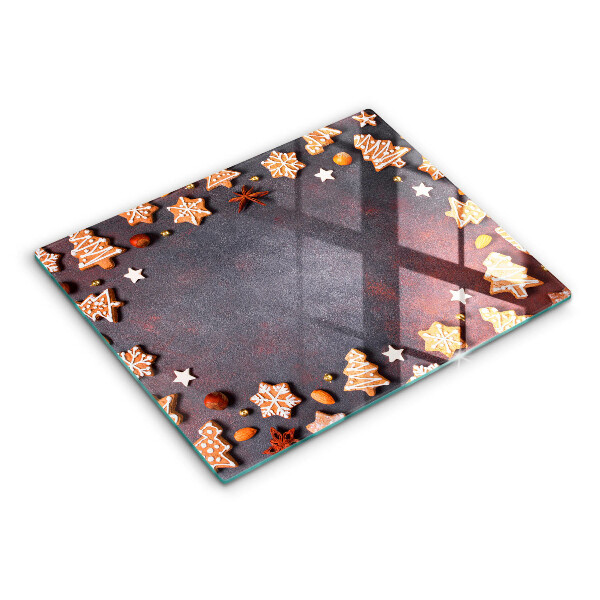 Tocător din sticlă Crăciun turtă dulce