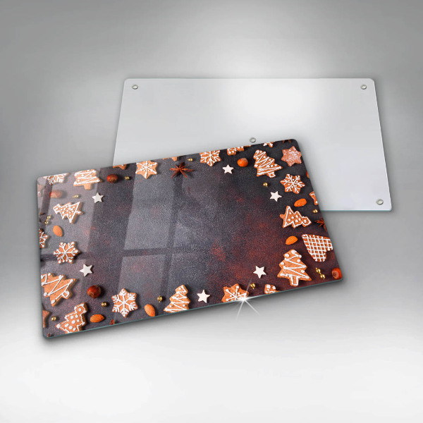 Tocător din sticlă Crăciun turtă dulce