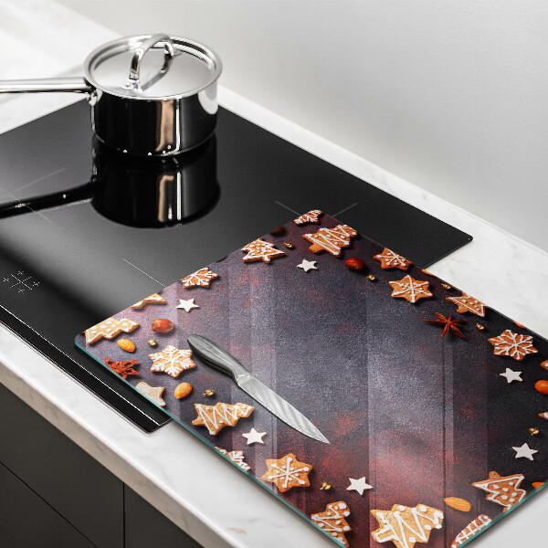 Tocător din sticlă Crăciun turtă dulce