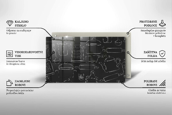 Tocător din sticlă Accesorii de bucătărie din desene animate