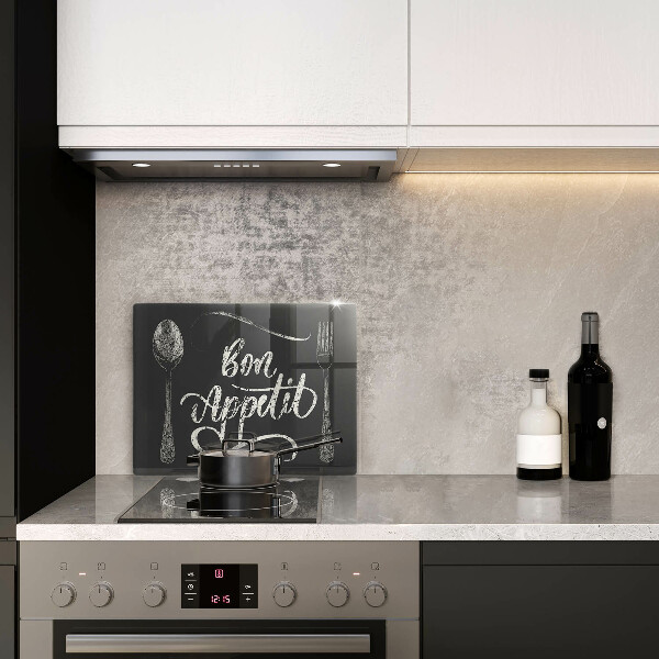 Tocător din sticlă Inscripție Bon appetit