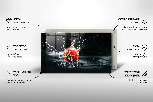 Tocător din sticlă Roșie în apă