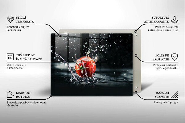 Tocător din sticlă Roșie în apă