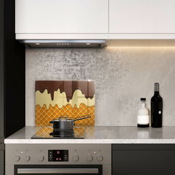 Tocător din sticlă Ilustrație de cornet de înghețată