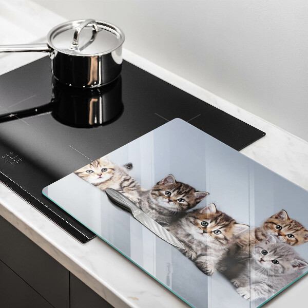 Tocător din sticlă Pisicuțe dulci