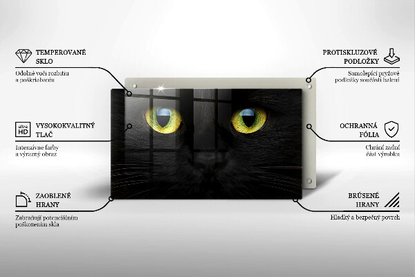 Tocător din sticlă Ochi de pisică de animale