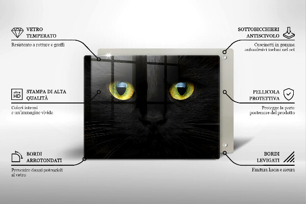 Tocător din sticlă Ochi de pisică de animale