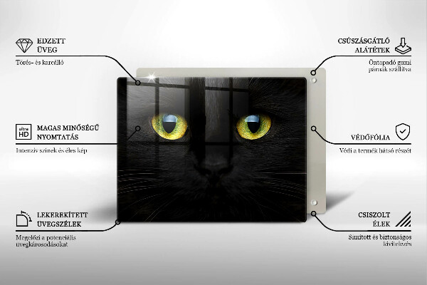 Tocător din sticlă Ochi de pisică de animale