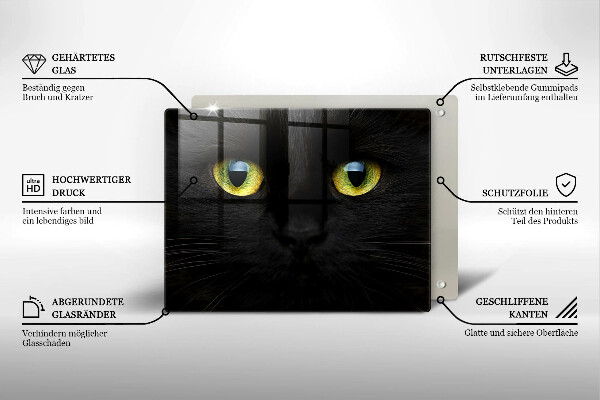 Tocător din sticlă Ochi de pisică de animale