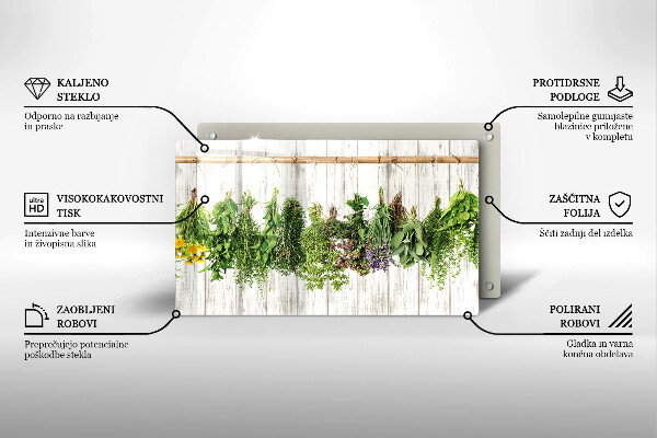 Tocător din sticlă Ierburi și plante uscate