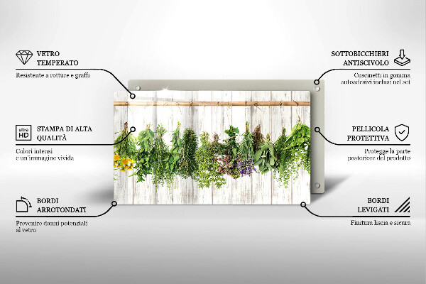 Tocător din sticlă Ierburi și plante uscate