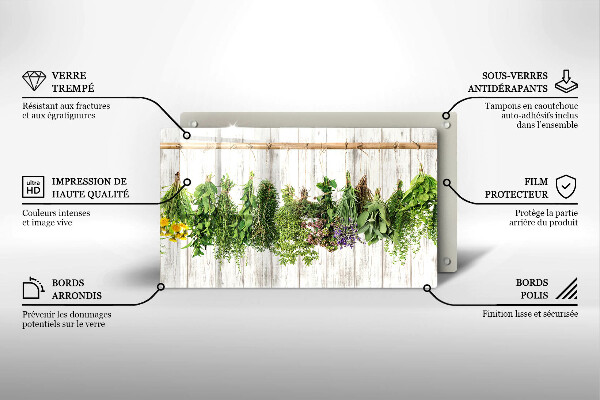 Tocător din sticlă Ierburi și plante uscate