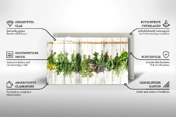 Tocător din sticlă Ierburi și plante uscate