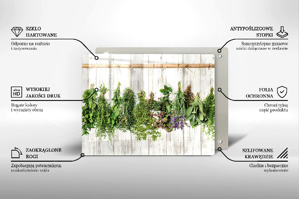 Tocător din sticlă Ierburi și plante uscate
