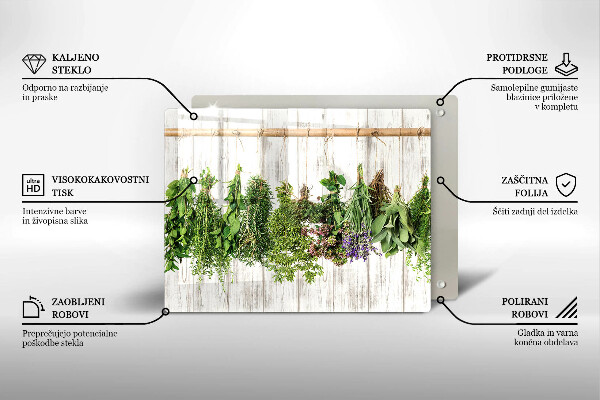 Tocător din sticlă Ierburi și plante uscate