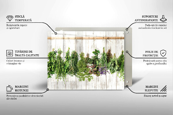 Tocător din sticlă Ierburi și plante uscate