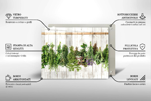 Tocător din sticlă Ierburi și plante uscate