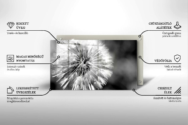 Tocător din sticlă O păpădie delicată